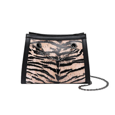 

Leather Messenger Bag Women Chain Leopard Print Shoulder Crossbody Bags