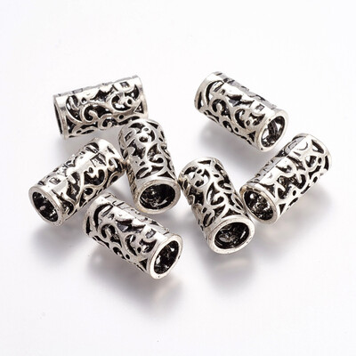 

Tibetan Style European Beads Large Hole Beads Lead Free & Cadmium Free & Nickel Free Antique Silver Column 11mm in diameter