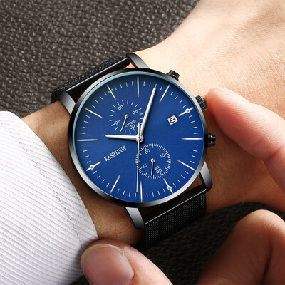 

Authentic Caseton Watch Mens Sports Quartz Watch Waterproof Fashion Trend Luminous Milan Strap Mens Watch Hand