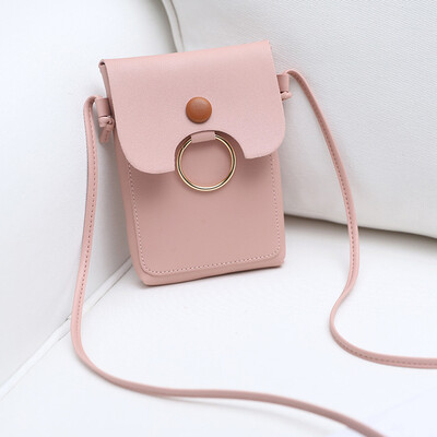 

Tailored Womens Fashion Solid Color Shoulder Bag Fresh Multi-Function Mobile Phone Bag