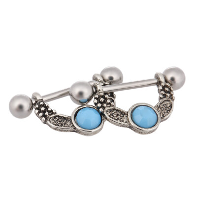 

Paved Circle Nipple Shield Body Piercing Nipple Rings for Women Girl Body Jewelry