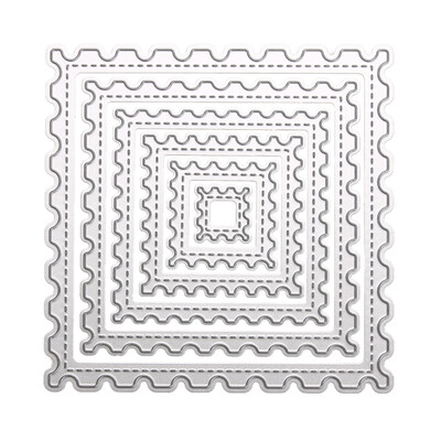 

6pcsSet Square Wave Cutting Dies Stencil For DIY Scrapbook
