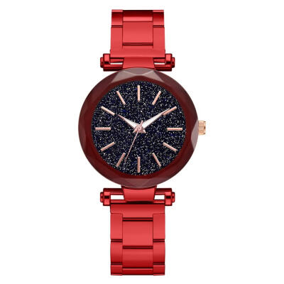 

High Quality Watches Women Luxury Starry Sky Ladies Alloy Strap Quartz Wristwatch Simple Scale Disc Clock Gift Reloj Mujer