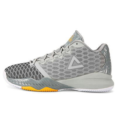 

PEAK mens shoes new outfield basketball shoes non-slip wear-resistant competition boots sports shoes DA830321 light gray 43 yards