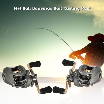 

141BB Ball Bearings Bait Casting Reel 631 LeftRight Hand Baitcasting Fishing Reel Magnetic Braking System