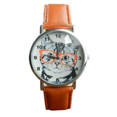 

Female Watch 2018 Horloges Vrouwen Women Watch Cat Pu Leather Analog Quartz Luxury Wristwatch Casual Simple Drop Shipping