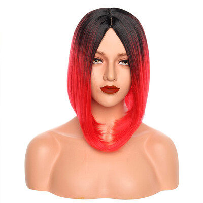 

12 Inches Ombre Wigs Short Bob Hair Wigs Synthetic Cosplay Daily Party Wig for Women