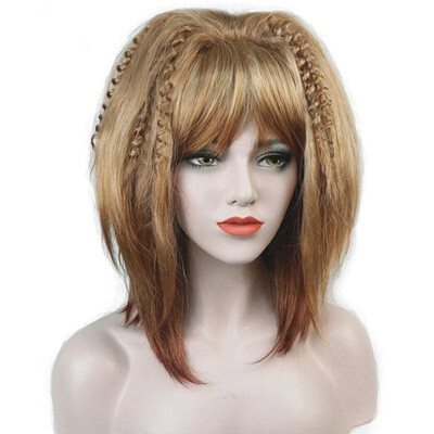 

StrongBeauty Cosplay Alla Pugacheva Hairstyle Copper Red Black Blonde Party Wig Halloween Wigs Womens Full Synthetic Hair