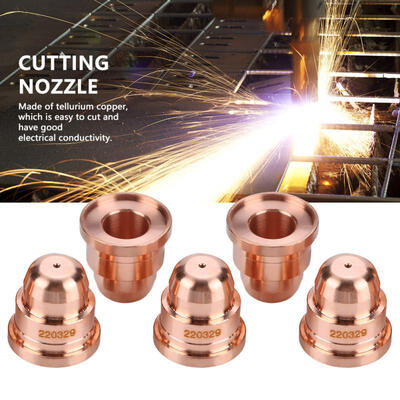 

Greensen 5Pcs For MAX1250 Plasma Cutter Torch Tellurium Copper Cutting Nozzle Tool Accessories 220329
