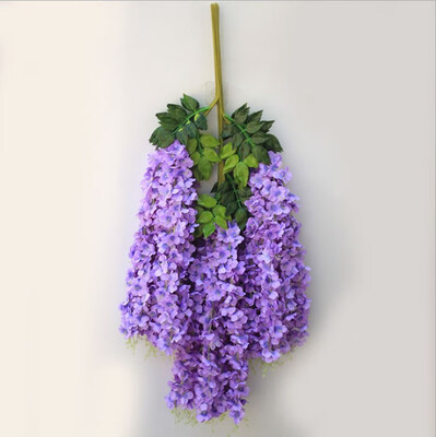 

FUNNYBUNNY Artificial Silk Wisteria Vine Hanging Flower Wedding Decor 6colors