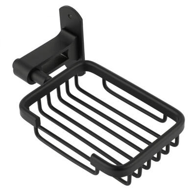 

Greensen Black Soap Holder Wall Mounted Soap Basket Soap Dish Bathroom Storage Rack