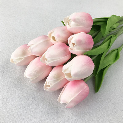 

10PcsBag PU Holland Mini Tulip Artificial Flower Real Touch Tulip for WeddingHomeHotelParty Decoration Valentines Day Gift