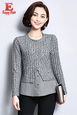 

L XL XXL 3XL 4XL 5XL plus size elegant new autumn 2018 women sweater&pullover long sleeve big size knitted blouse red grey