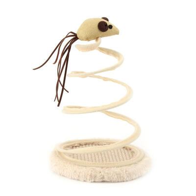 

Pet Cat Spring Plate Toy Kitten Teasing Scratching Interactive Teaser Toys