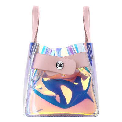 

Leather Plastic Clear Shoulder Handbags Women Solid Color Crossbody Bags