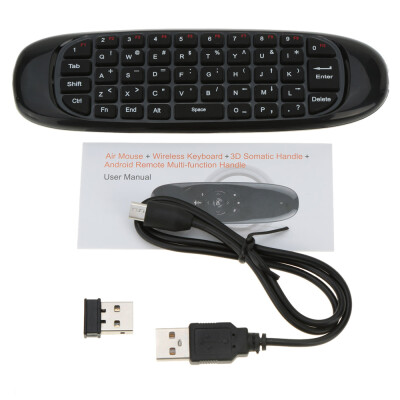 

24G Mini Portable Wireless Keyboard Fly Air Mouse Remote Control with Microphone for HTPC Android TV Box PC