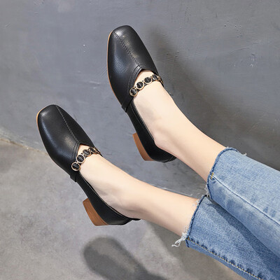 

Shoe women 2019 spring new Joker Korean student bean shoes net red documentary shoes women grandma shoes
