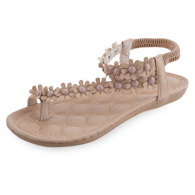 

Bohemia Flower Elastic Band Women Flat Flip-flop Sandals