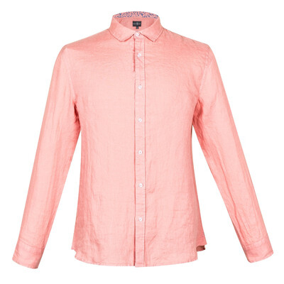 

ROGER FUN 2019 new mens plain shirt linen shirt casual long sleeve comfortable breathable cool 13594