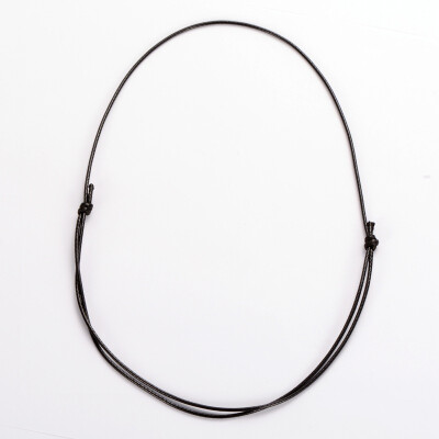 

Korea Waxed Polyester Cord Necklace Making Black 137" 15mm