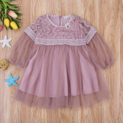 

Kids Baby Girls Princess Dress Floral Pageant Wedding Party Tulle Dresses 0-3Y