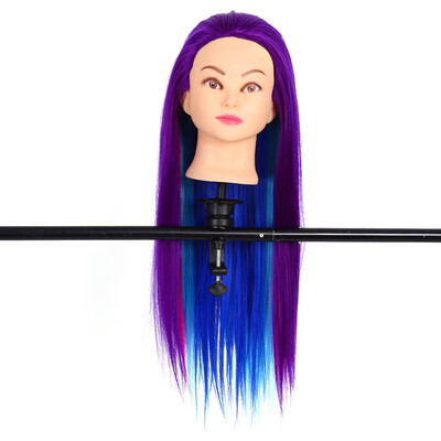 

22426 Inch Colorful Hair Mannequin Head Hairdressing Practice Training Doll Heads Cosmetology Hair Styling Mannequins