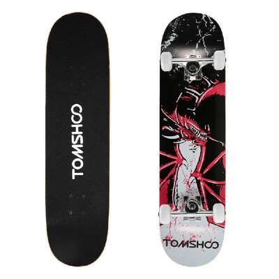 

TOMSHOO 31" Pro Complete Skateboard Maple Wood Longboard Skate Board