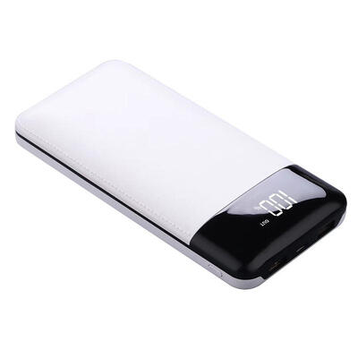 

10000mah Power Bank External Battery PoverBank 2 USB LED Powerbank Portable Charger Ultra-thin Digital Display Power Ban