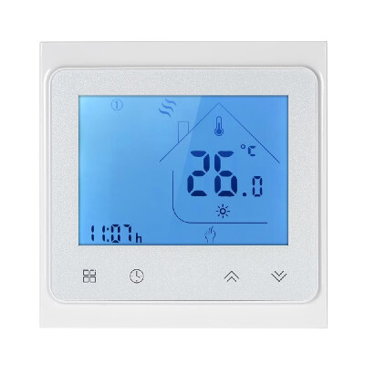 

Dry Contact Gas Boiler Heating Thermostat with Touchscreen LCD Display Weekly Programmable Energy Saving Temperature Controller