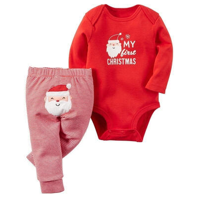 

0-18Months Santa Claus Newborn Baby Boy Girls Clothes Romper Cotton Pants Outfit Set