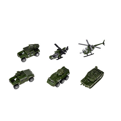 

6 Pack Assorted Alloy Die-cast Military Vehicles Models Car Toys Set