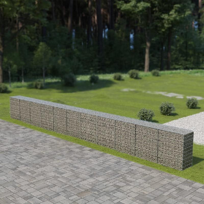 

Gabion Wall with Covers Galvanized Steel 354"x197"x394