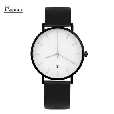 

Enmex simple design light steel neutral watch stereo simple lovers wrist when translating holiday gifts