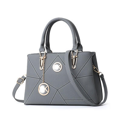 

2019 new European&American big bag shoulder bag simple handbag diagonal bag PU leather fashion handbag