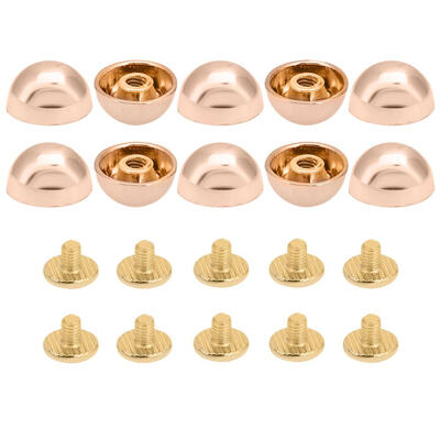 

10pcsSet Rustproof Screw Dome Mushroom Rivets Leather Craft Garment Decor