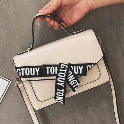 

Norths bag2019 womens spring fashionable all-in-the-ground casual series of letter bow hand-held messenger bag organ-wrapped w