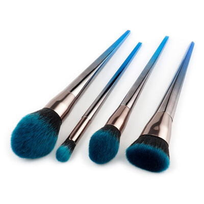 

Toponeto New 4Pcs Diamond Makeup Brush Set Big Fish Tail Foundation Powder Brushs