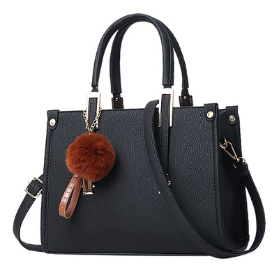 

Tailored Women Hairball Ornaments Tote Solid Sequins Handbag Purse Messenger Shoulder Bag
