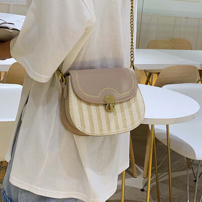 

Net red pouch handbag 2019 new wild gas chain bag summer small fresh messenger bag fashion saddle bag