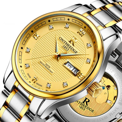 

Man Automatic mechanical watch Business affairs Noctilucent Wrist watch Waterproof steel strip Calendar watch