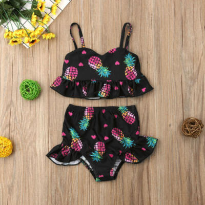 

Toddler Baby 2Pcs Pineapple Girls Bikini Set Swimwear Swimsuit Beachwear Clothes