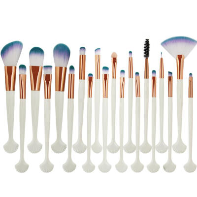 

20pcs 3D Stripe Shell Foundation Eye Shadow Cosmetic Pro Makeup Brushes Kit