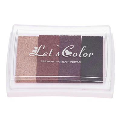 

4 Colors Gradient Inkpad DIY Stamp Colored Ink Pad Kids Printing Stationery