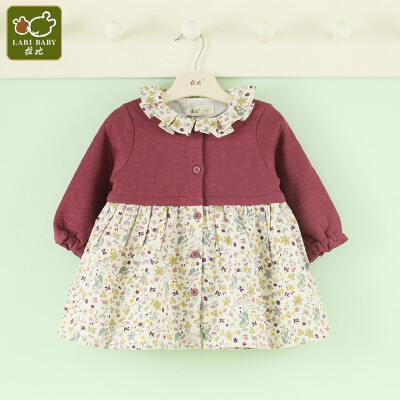 

LABI BABY Jungle Fake Two Piece Dress LRCBD14302