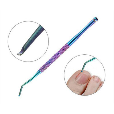 

Toponeto Stainless Steel Safe Nail Ditch Spoon Nail File Function Nai Beauty Tool