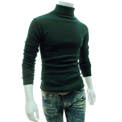 

Mens Winter Warm Cotton High Neck Pullover Jumper Sweater Tops Turtleneck