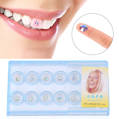

Greensen 10pcsbox Clear Dental Tooth Nail Decoration Crystal Gem Rhinestone Nail Art DecorationTooth Decoration
