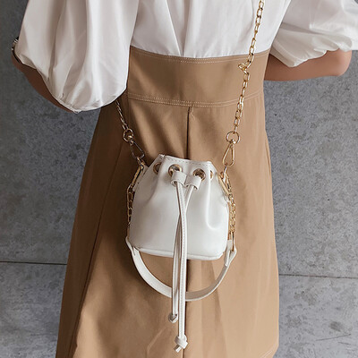 

Joker ins net red packet texture mini bucket bag female 2019 new summer small fresh fashion Messenger bag
