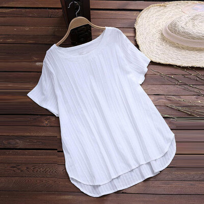 

Starmoon Women Ladies Summer Solid Short Sleeve Casual Shirt Tops Blouse T-Shirt