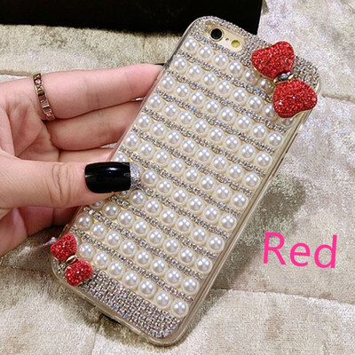 

GANGXUN Samsung Galaxy J5 J3 J7 Pro A7 2017 C9 Pro J6 J4 Plus J8 J4 J6 2018 Luxury Pearl Diamond Bow Case